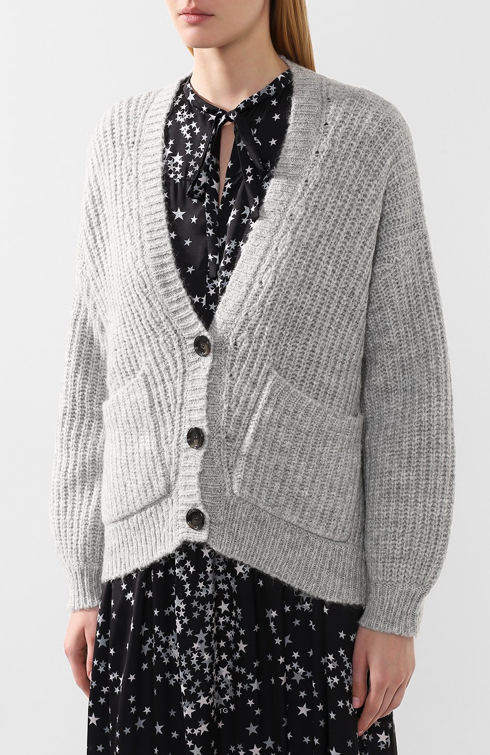 Кардиган ALLUDE серого цвета по цене 20800 руб., арт. 195/62032, фото 3 Кардиган ALLUDE, арт. 195/62032, фото 3