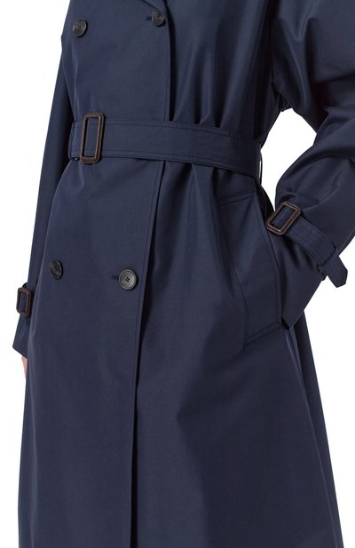 Хлопковый тренч WEEKEND MAX MARA синего цвета по цене 68550 руб., арт. CANASTA, фото 5 Хлопковый тренч WEEKEND MAX MARA, арт. CANASTA, фото 5