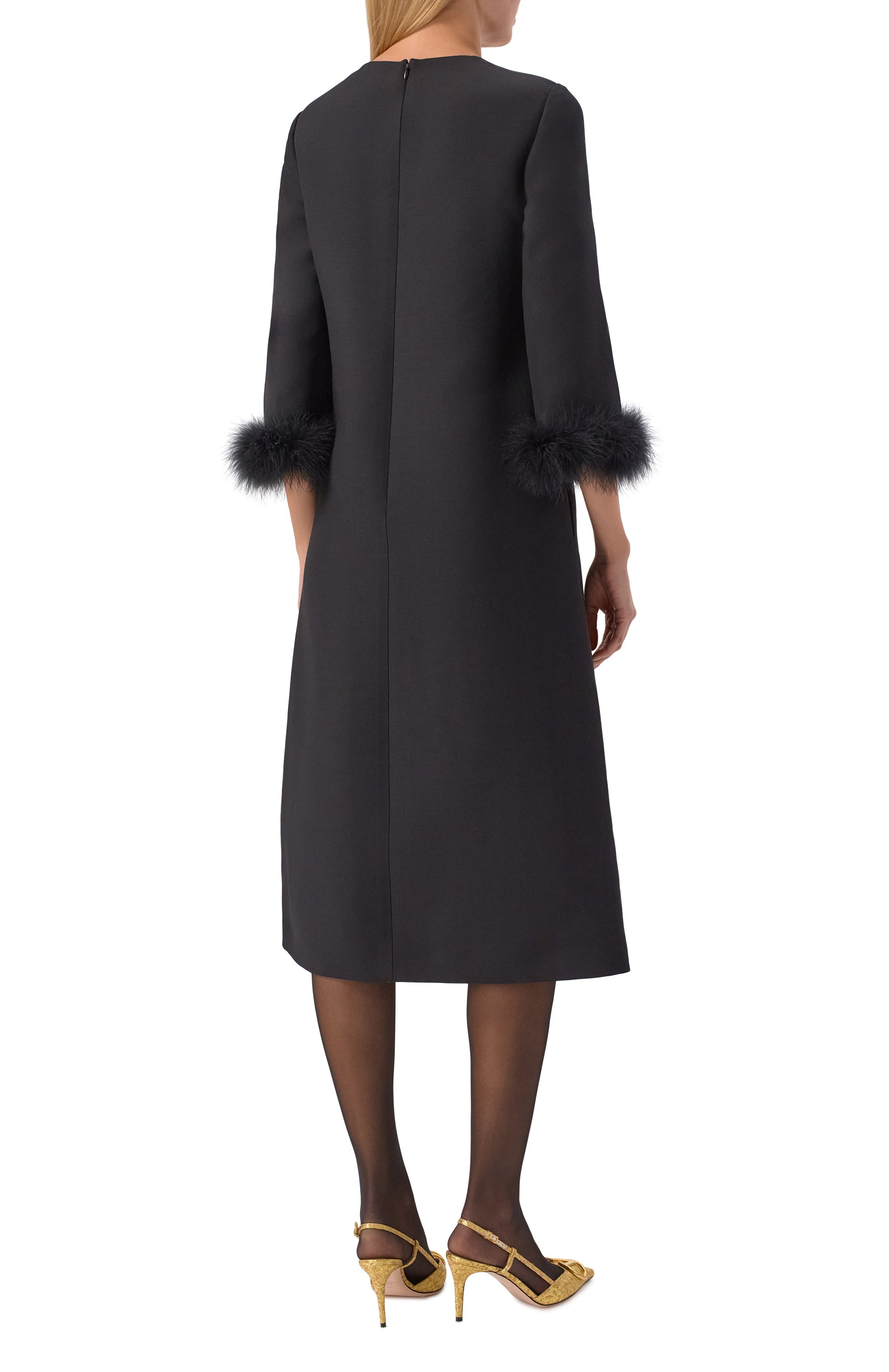 Платье из шерсти и шелка VALENTINO, арт. 8B3VAJJ0/1CF, фото 3