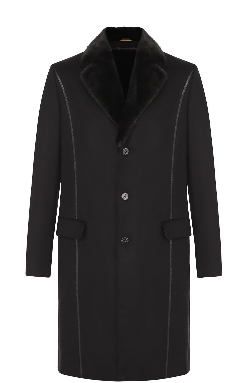 Однобортное кашемировое пальто с меховой подстежкой ZILLI, арт. A0ANDR-03001/10LJ, фото 1