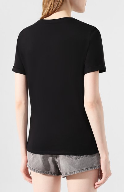 Хлопковая футболка KENZO черного цвета по цене 12100 руб., арт. F962TS8124Y0, фото 4 Хлопковая футболка KENZO, арт. F962TS8124Y0, фото 4