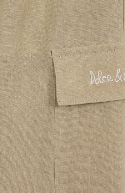 Льняные брюки-карго DOLCE & GABBANA, арт. L44P76/FU4LH/2-6, фото 3