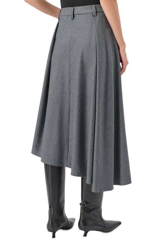 Шерстяная юбка Brunello Cucinelli ME226G3914 Серый  ME226G3914 Фото 4