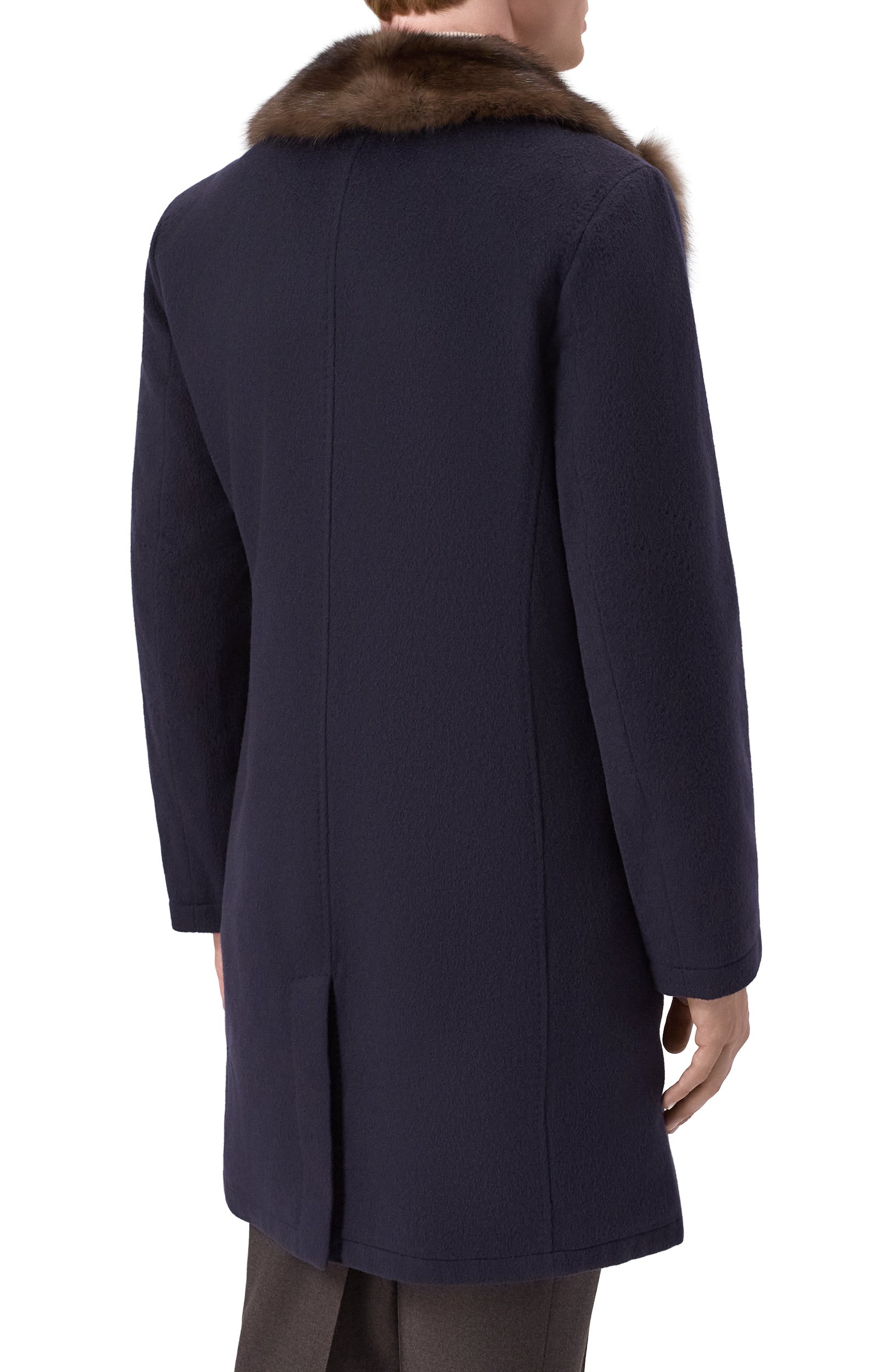 Кашемировое пальто с воротником из соболя KITON, арт. UW0618MV03S28, фото 4