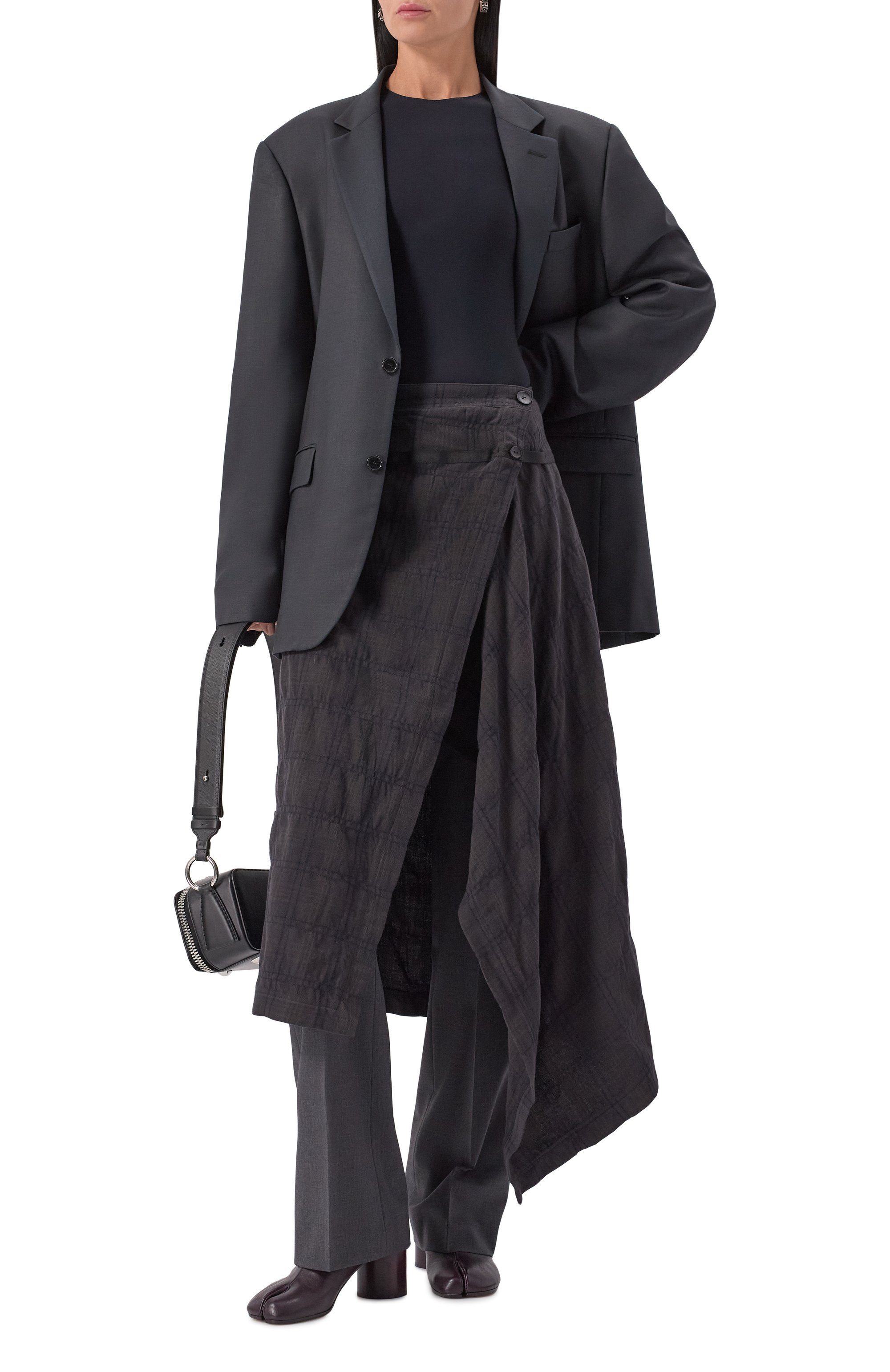 Юбка из шерсти и хлопка ANDREA YA'AQOV, арт. 25WT0K28/C0TT0N W00L, фото 2