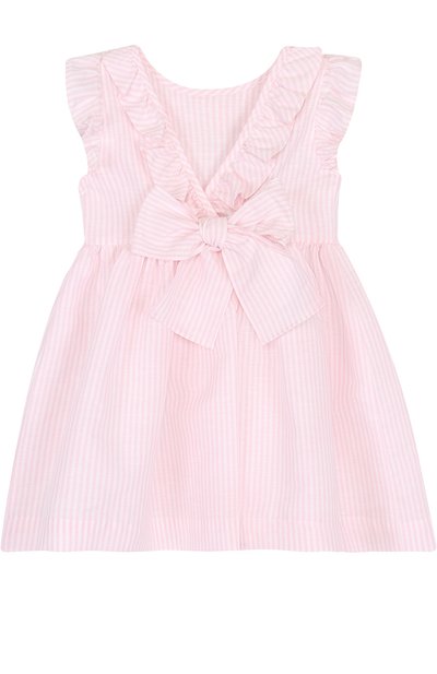 Платье из льна и хлопка с оборками и бантом IL GUFO, арт. P18VM444L1004/12M-18M, фото 2