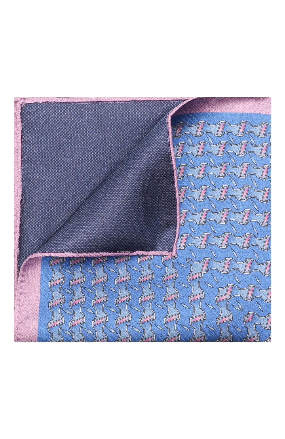 Шелковый платок ZILLI синего цвета по цене 8995 руб., арт. 51615/HANDKERCHIEF, фото 1 Шелковый платок ZILLI, арт. 51615/HANDKERCHIEF, фото 1