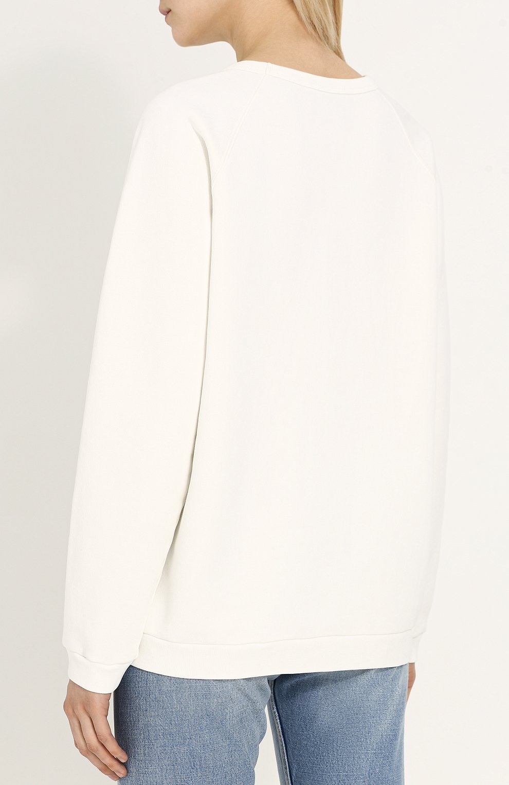 Хлопковый пуловер с круглым вырезом и логотипом бренда GUCCI, арт. 517139/X3M10, фото 4
