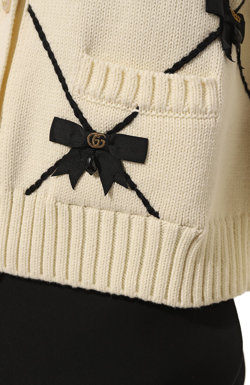 Хлопковый кардиган GUCCI кремового цвета по цене 331200 руб., арт. 657849 XKBUW, фото 5 Хлопковый кардиган GUCCI, арт. 657849 XKBUW, фото 5