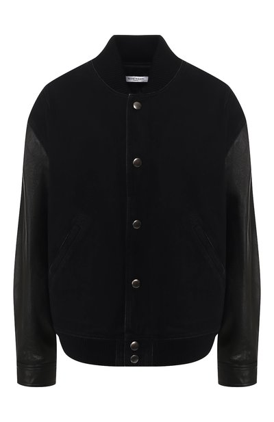 Женская джинсовая куртка с кожаными рукавами GIVENCHY, арт. BW3082507N
