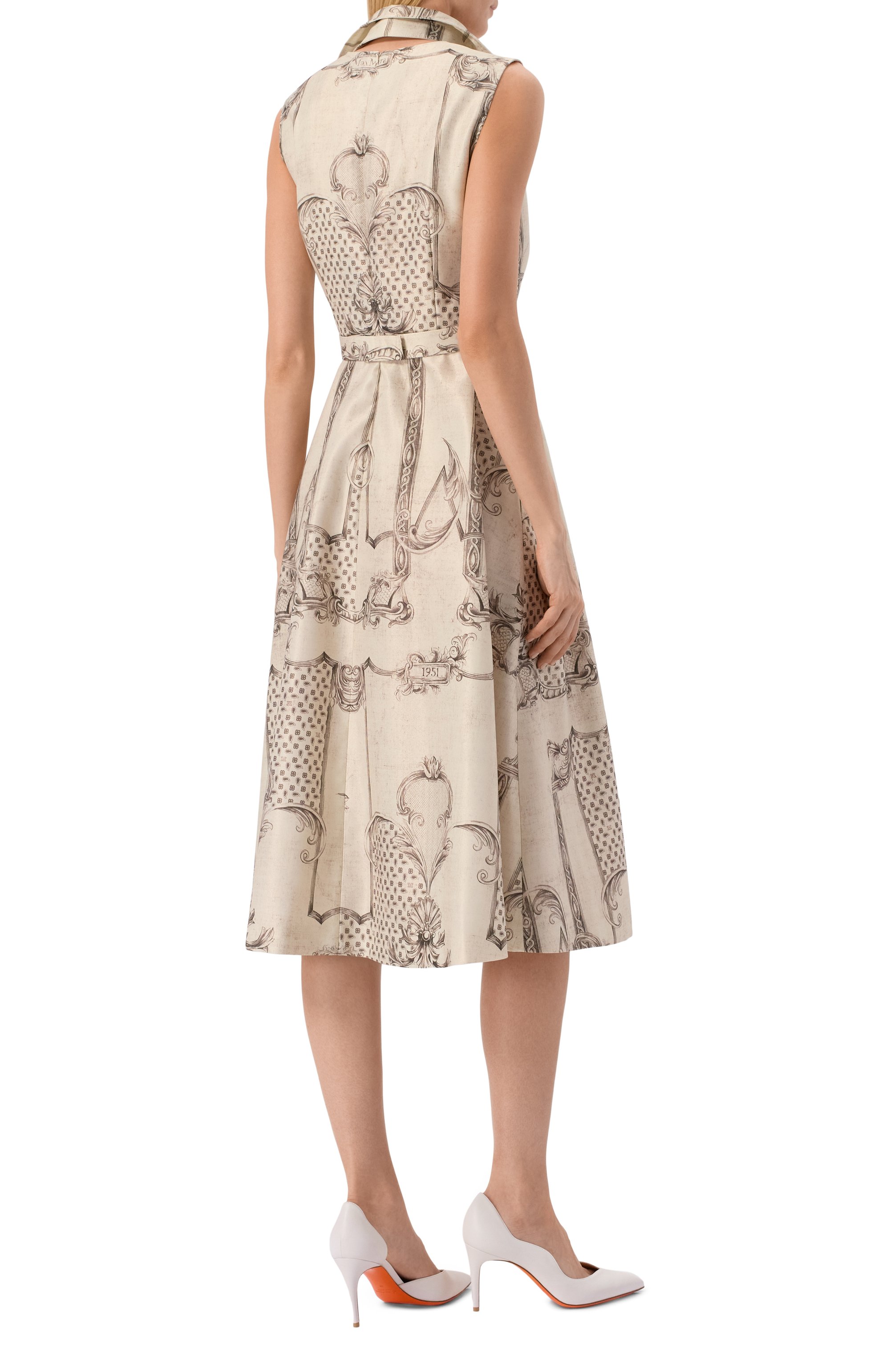 Платье MAX MARA светло-бежевого цвета по цене 130500 руб., арт. MXMTAMBUT0, фото 3 Платье MAX MARA, арт. MXMTAMBUT0, фото 3