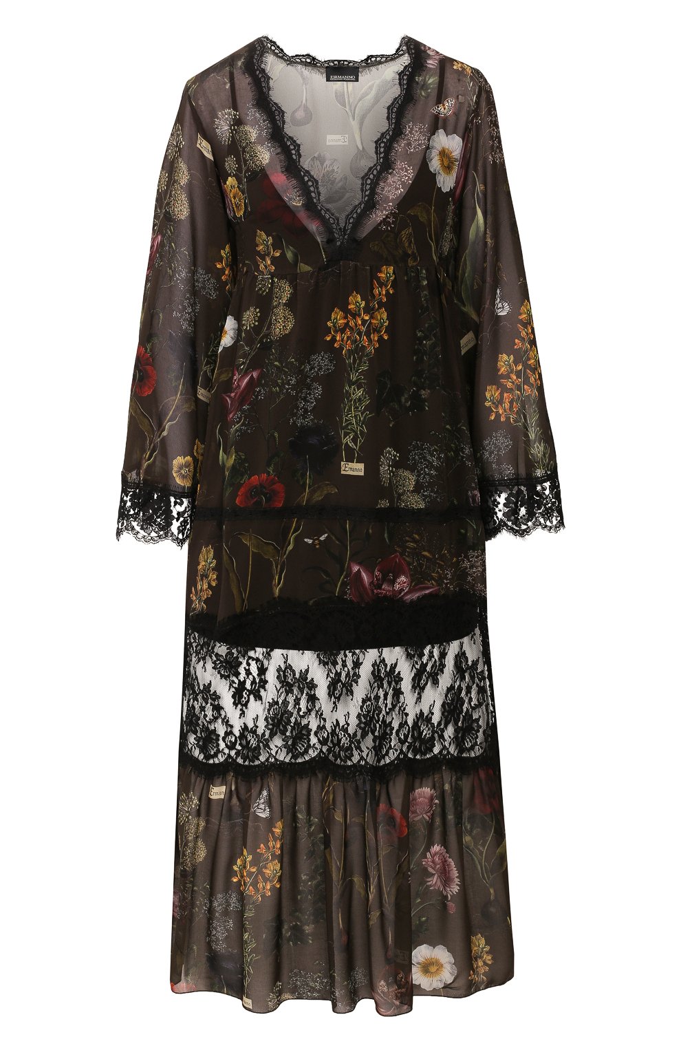 Платье с принтом ERMANNO ERMANNO SCERVINO зеленого цвета по цене 69700 руб., арт. 45T AB55 FAB, фото 1 Платье с принтом ERMANNO ERMANNO SCERVINO, арт. 45T AB55 FAB, фото 1