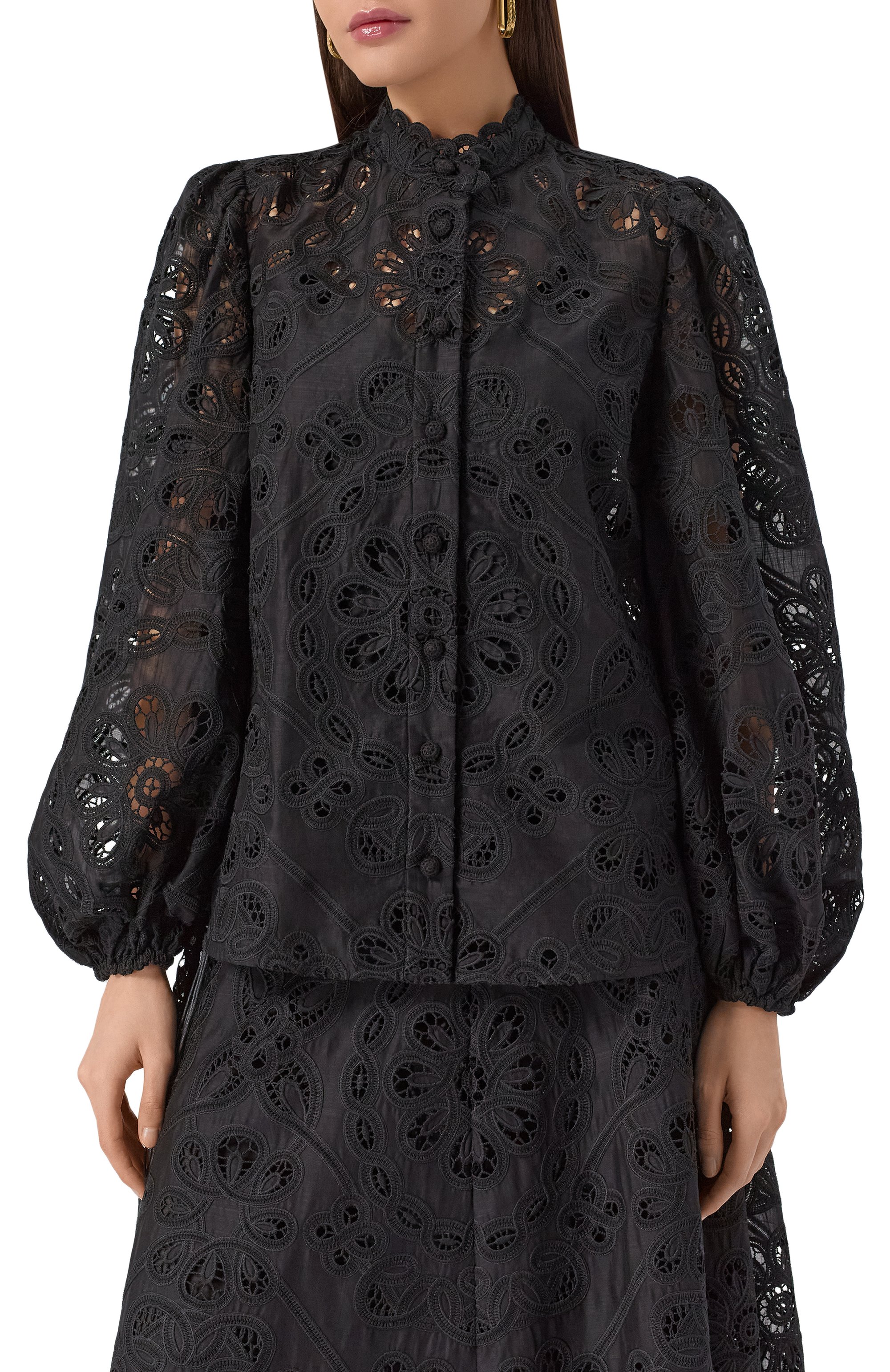 Хлопковая блузка ZIMMERMANN, арт. 4253TSS251, фото 3