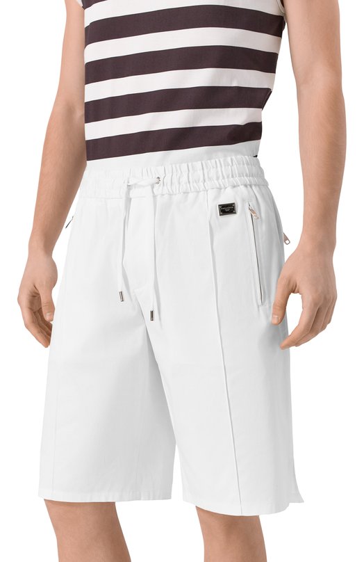 Хлопковые шорты Dolce & Gabbana GP0Y4T/FUFNV Белый  GP0Y4T/FUFNV Фото 3