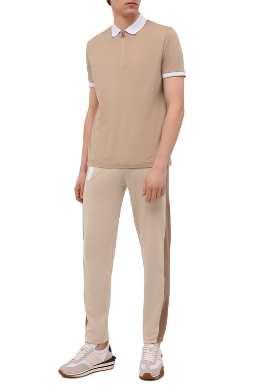 

Хлопковые джоггеры Kiton, Бежевый