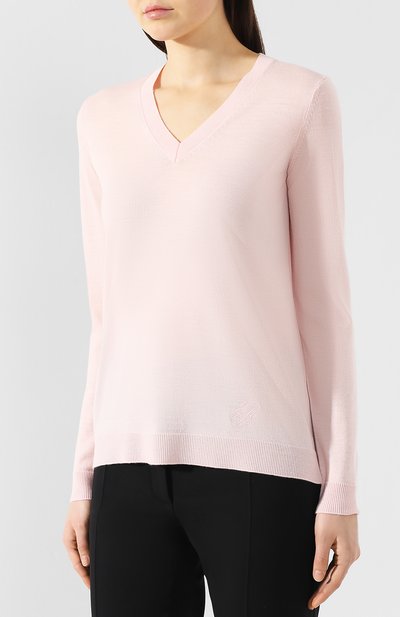 Шерстяной пуловер EMPORIO ARMANI розового цвета по цене 25900 руб., арт. 3G2MY2/2M8CZ, фото 3 Шерстяной пуловер EMPORIO ARMANI, арт. 3G2MY2/2M8CZ, фото 3