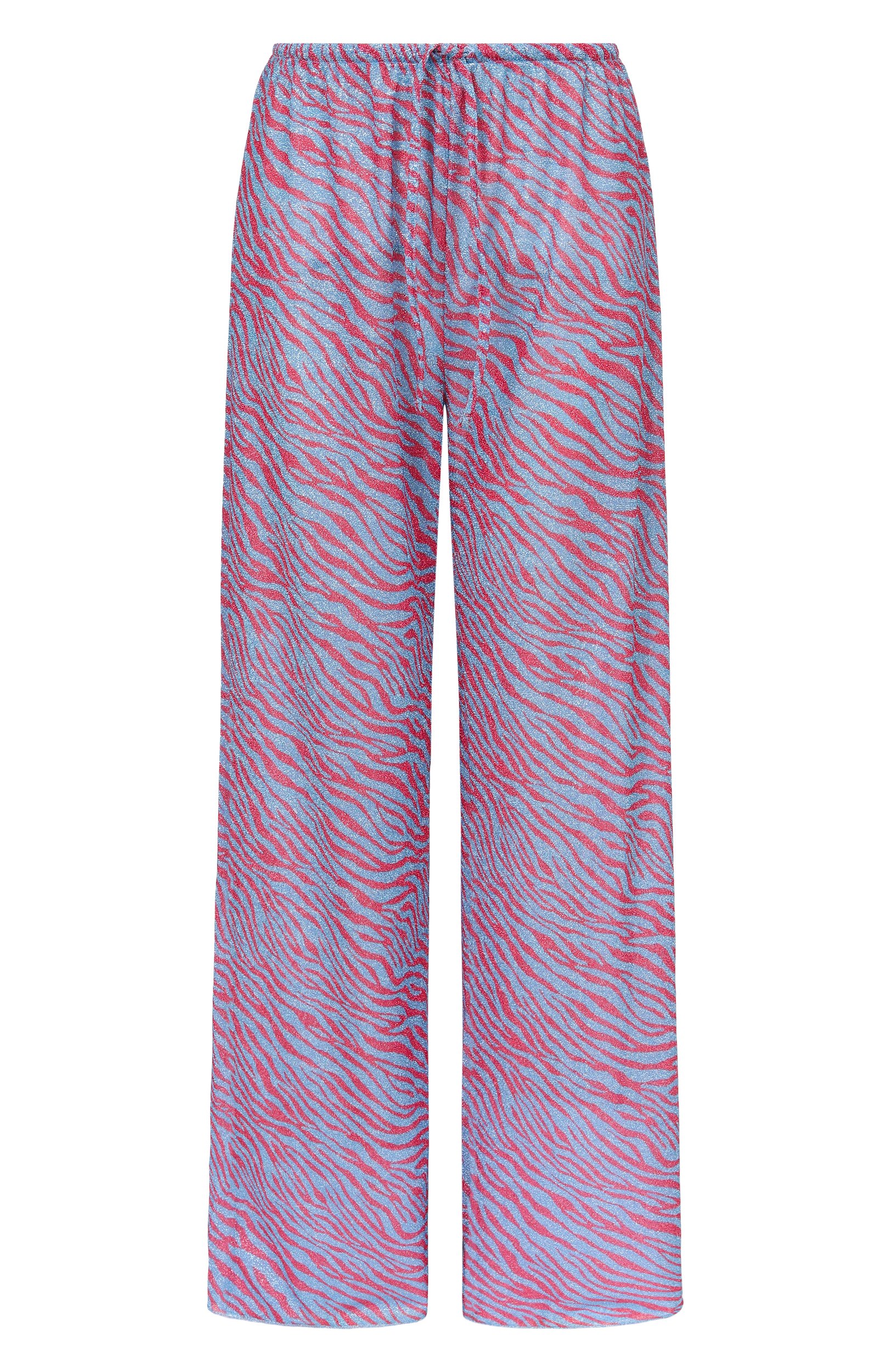 Брюки OSEREE голубого цвета по цене 48650 руб., арт. LPF257/PRINTED LUREX, фото 1 Брюки OSEREE, арт. LPF257/PRINTED LUREX, фото 1