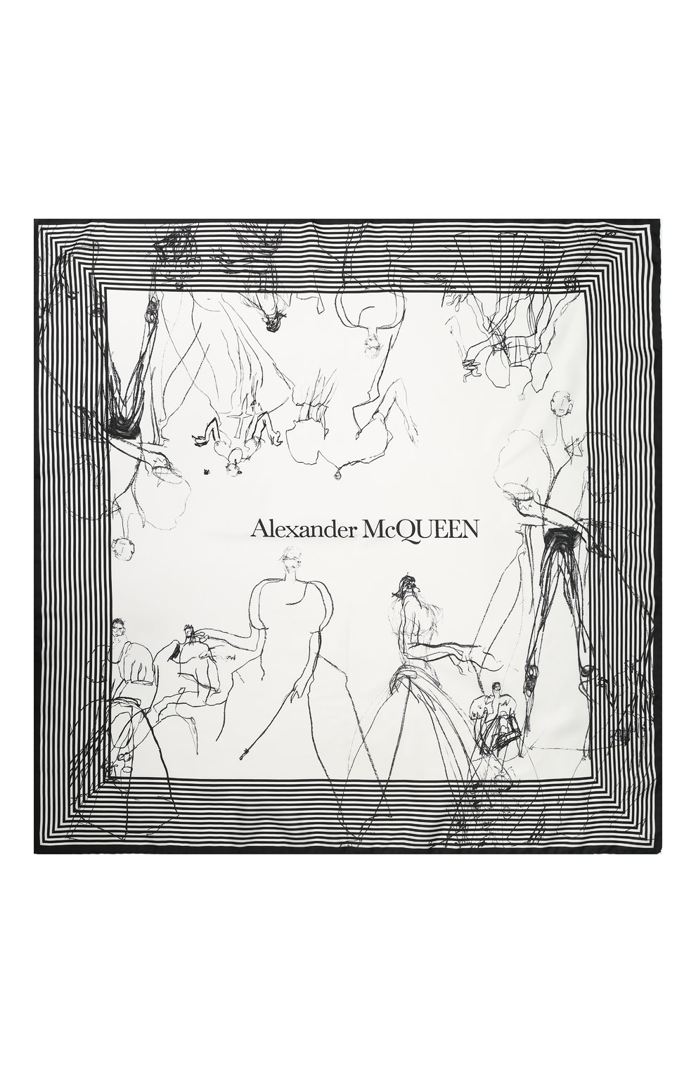 Шелковый платок ALEXANDER MCQUEEN, арт. 619877/3001Q, фото 3