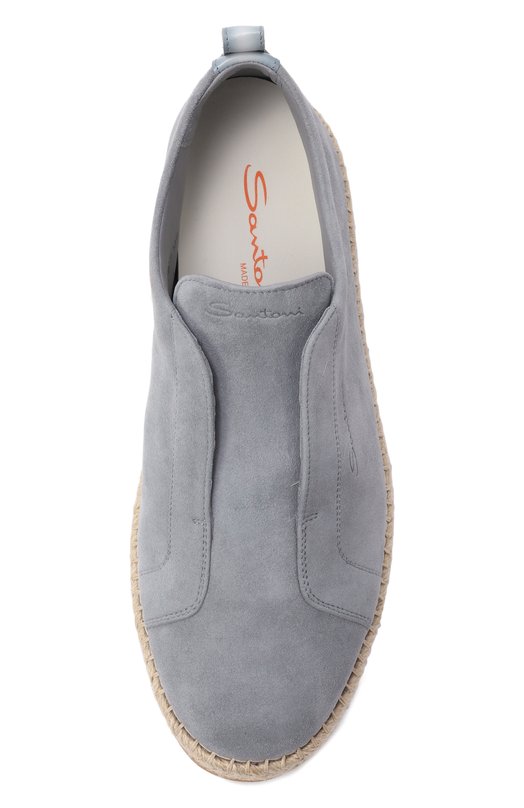 Замшевые эспадрильи Cleanic Santoni MBCG22091PBTTAYX Голубой  MBCG22091PBTTAYX Фото 6