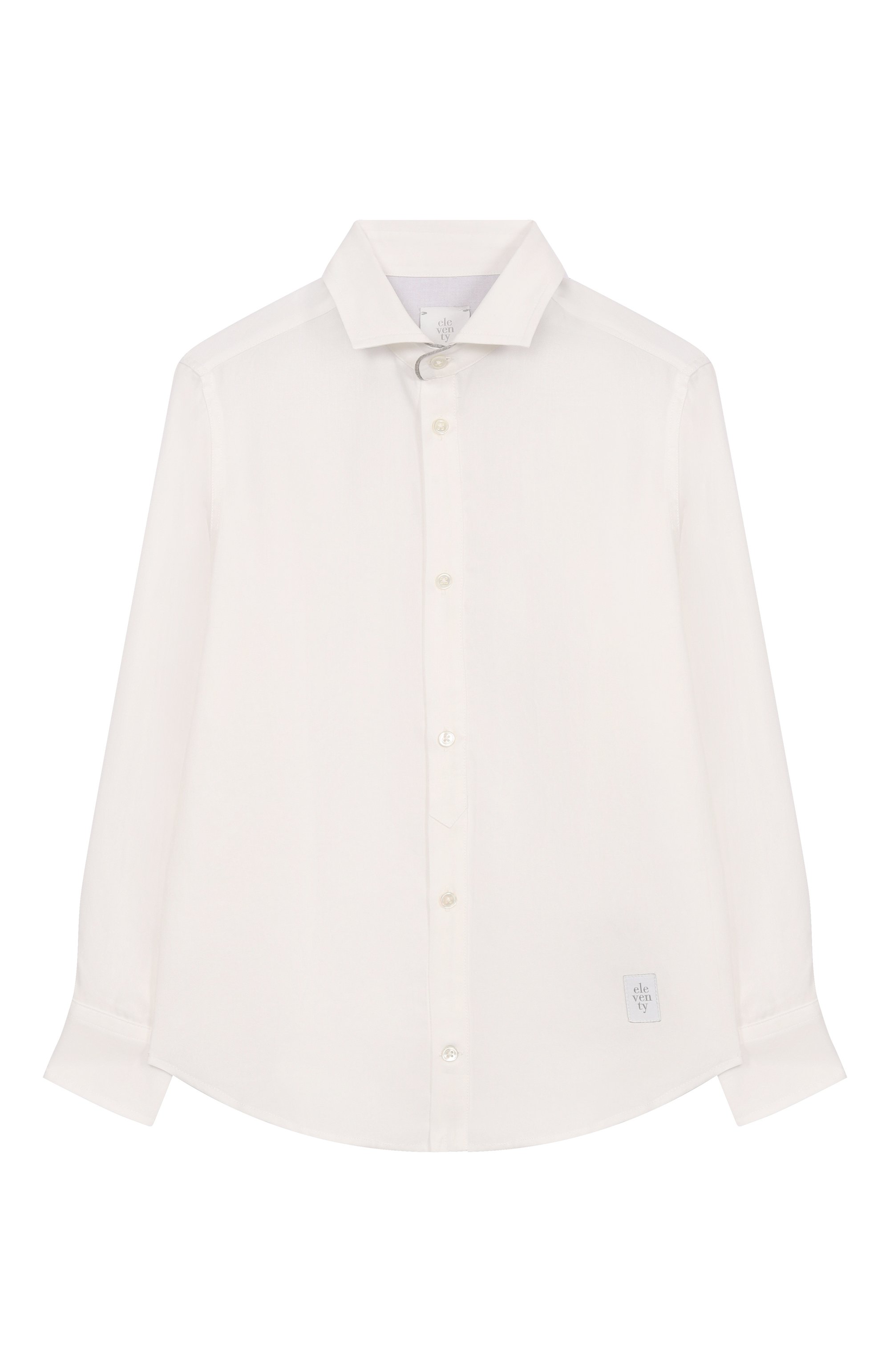 Рубашка из лиоцелла ELEVENTY белого цвета по цене 16950 руб., арт. EX5P20/Z3324/6-8, фото 1 Рубашка из лиоцелла ELEVENTY, арт. EX5P20/Z3324/6-8, фото 1