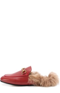 Кожаные сабо princetown с пряжкой-трензелем GUCCI, арт. 426361/DKHH0, фото 1