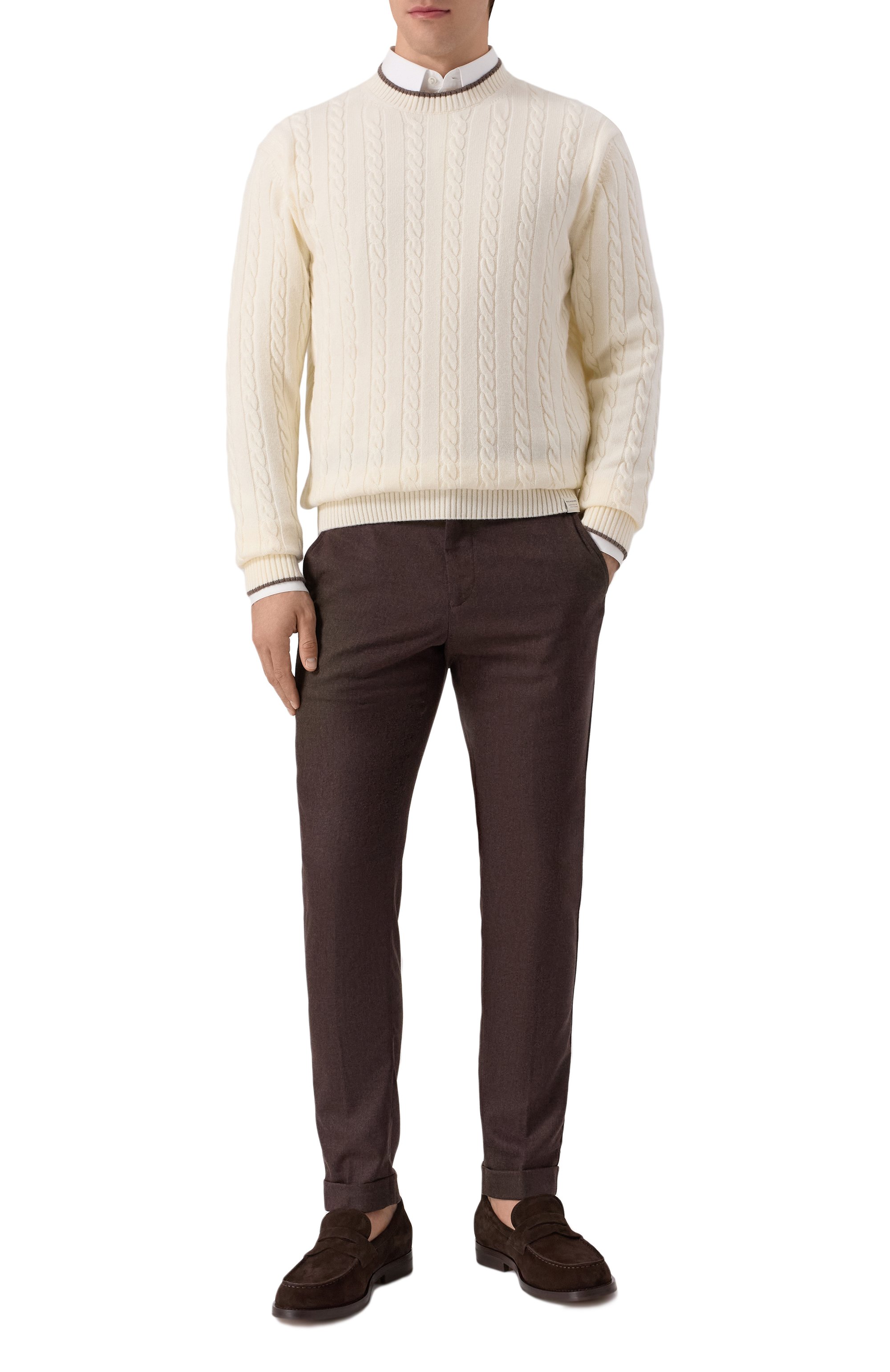 Брюки из шерсти и кашемира MARCO PESCAROLO, арт. MANU/5229, фото 2