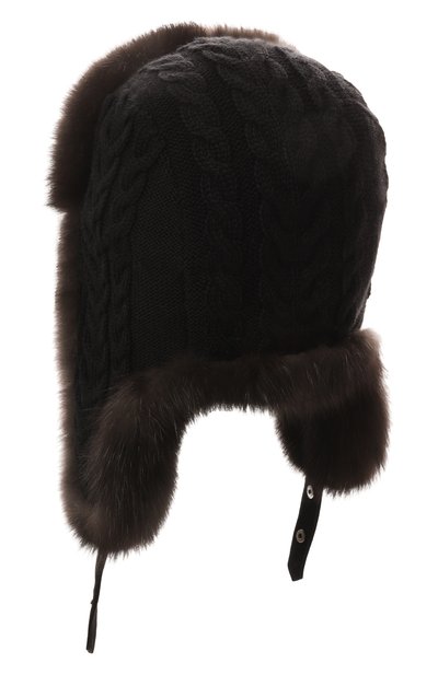 Утепленная шапка-ушанка с отделкой из соболя BLACK SABLE, арт. BS-24005EB, фото 3