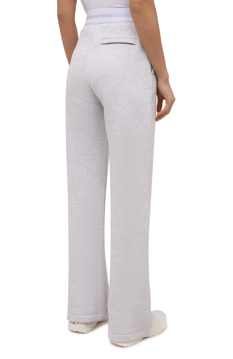 Хлопковые брюки ALEXANDERWANG.T серого цвета по цене 45150 руб., арт. 4CC3214102, фото 4 Хлопковые брюки ALEXANDERWANG.T, арт. 4CC3214102, фото 4