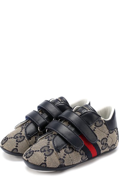 Комбинированные пинетки с застежками велькро GUCCI, арт. 285212/KY9C0, фото 1