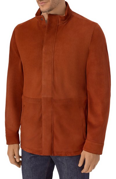 Замшевая куртка MVST оранжевого цвета по цене 639500 руб., арт. M26.CSM.L404/SUEDE, фото 3 Замшевая куртка MVST, арт. M26.CSM.L404/SUEDE, фото 3