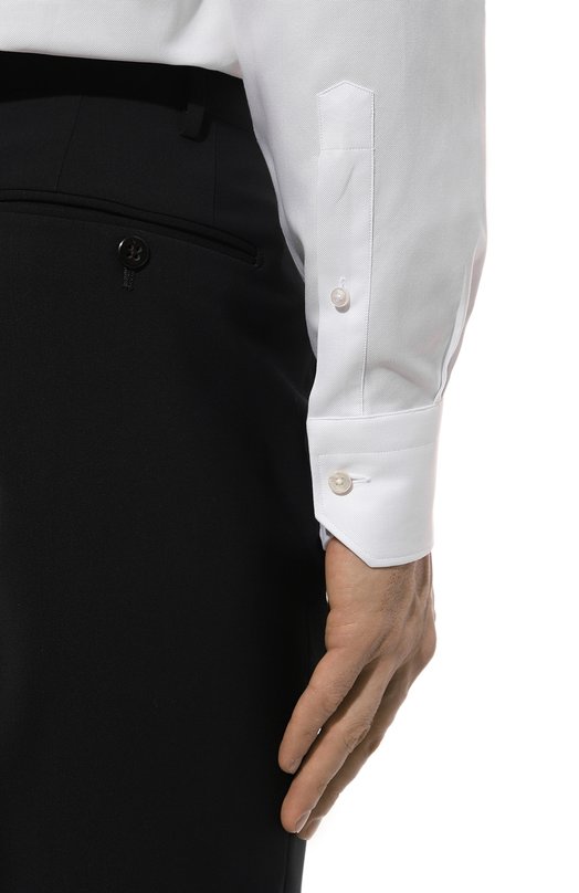 Хлопковая сорочка Zegna 701620A7/9MS0BA Белый  701620A7/9MS0BA Фото 6