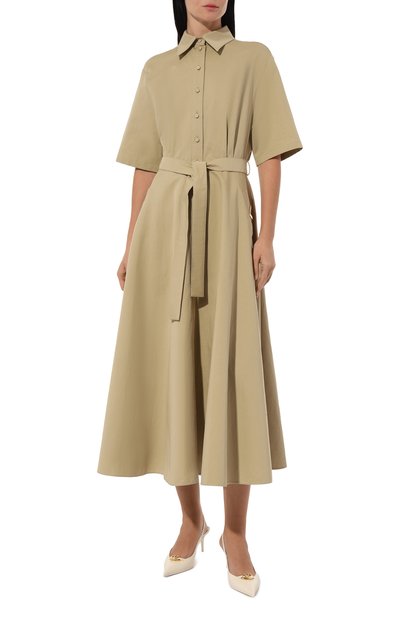 Платье из хлопка и льна VALENTINO, арт. 5B3VAA508NG, фото 3