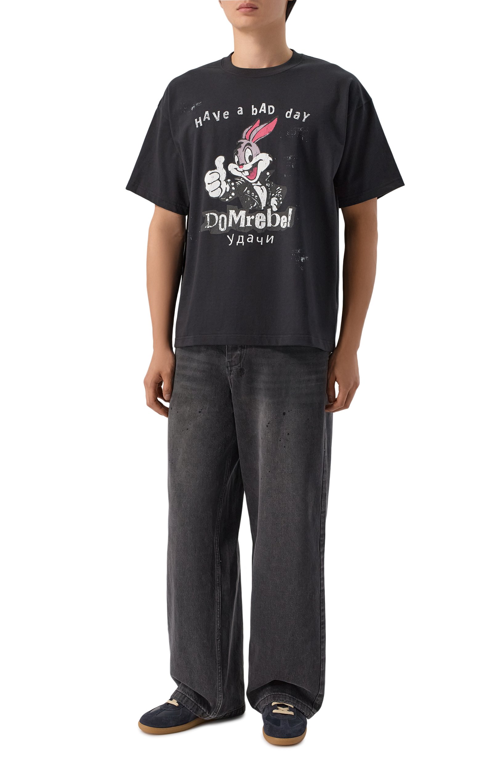 Хлопковая футболка DOMREBEL, арт. M G00D LUCK/T-SHIRT, фото 2