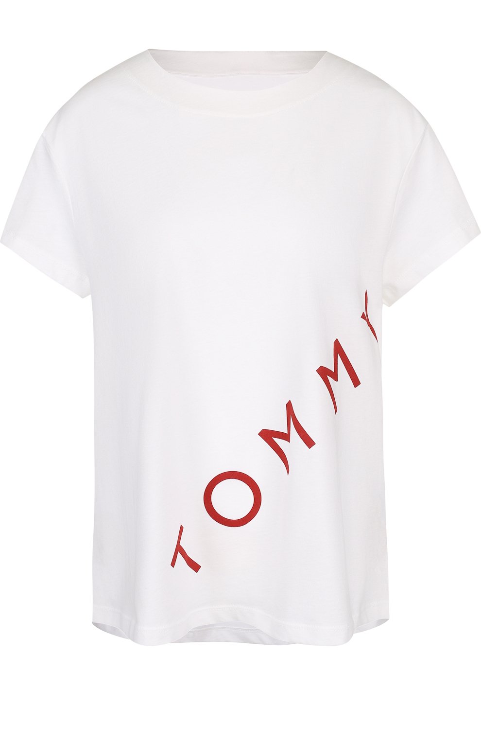 Хлопковая футболка свободного кроя с круглым вырезом TOMMY HILFIGER, арт. WW0WW21722, фото 1