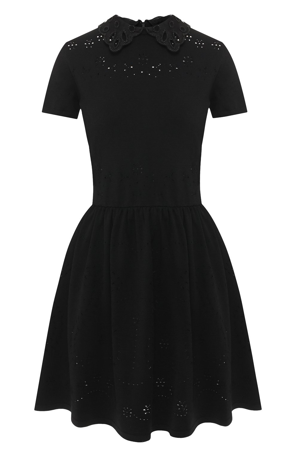 Платье из вискозы VALENTINO черного цвета по цене 229000 руб., арт. RB3KDA07LWG, фото 1 Платье из вискозы VALENTINO, арт. RB3KDA07LWG, фото 1