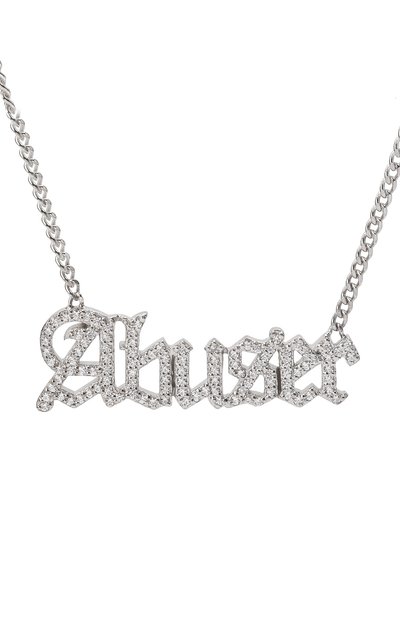 Колье abuser с надписью из фианитов LEVASHOVAELAGINA, арт. abuser/n, фото 3