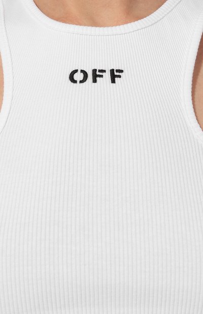 Хлопковый топ OFF-WHITE, арт. 0WAD086C99JER002, фото 5