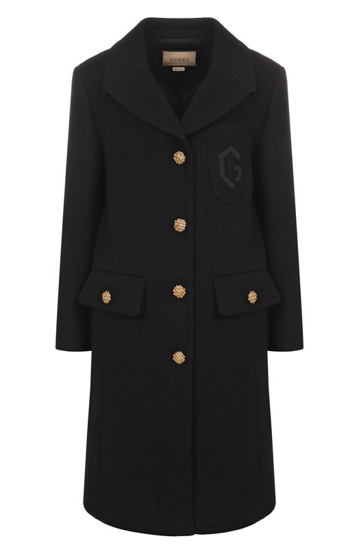Шерстяное пальто Gucci 657054/ZAG3M Чёрный 657054/ZAG3M