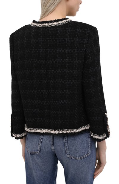 Жакет из шерсти и шелка SAINT LAURENT, арт. 653214/Y5C78, фото 4