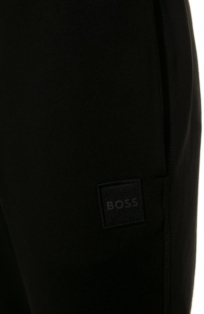 Хлопковые джоггеры BOSS черного цвета по цене 16000 руб., арт. 50468448, фото 5 Хлопковые джоггеры BOSS, арт. 50468448, фото 5