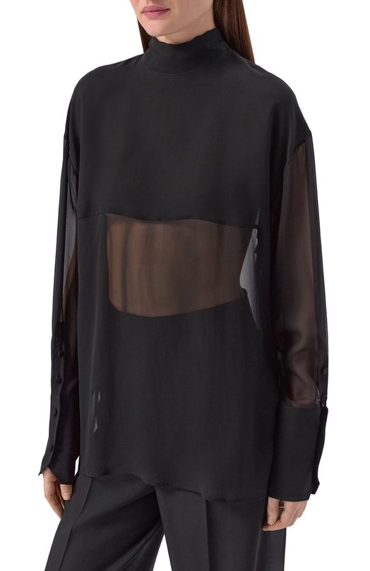 Шелковая блузка Armarium ARMFWSH11/SE08 Чёрный  ARMFWSH11/SE08 Фото 3