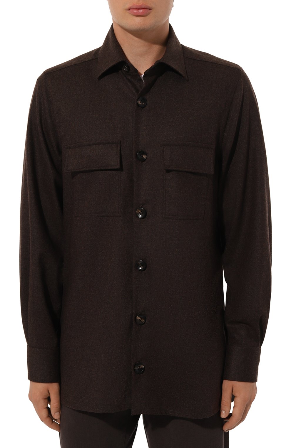 Шерстяная рубашка KITON, арт. UMC016K0123E07, фото 3