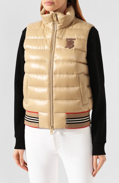 Пуховый жилет BURBERRY бежевого цвета по цене 87750 руб., арт. 8017288, фото 3 Пуховый жилет BURBERRY, арт. 8017288, фото 3