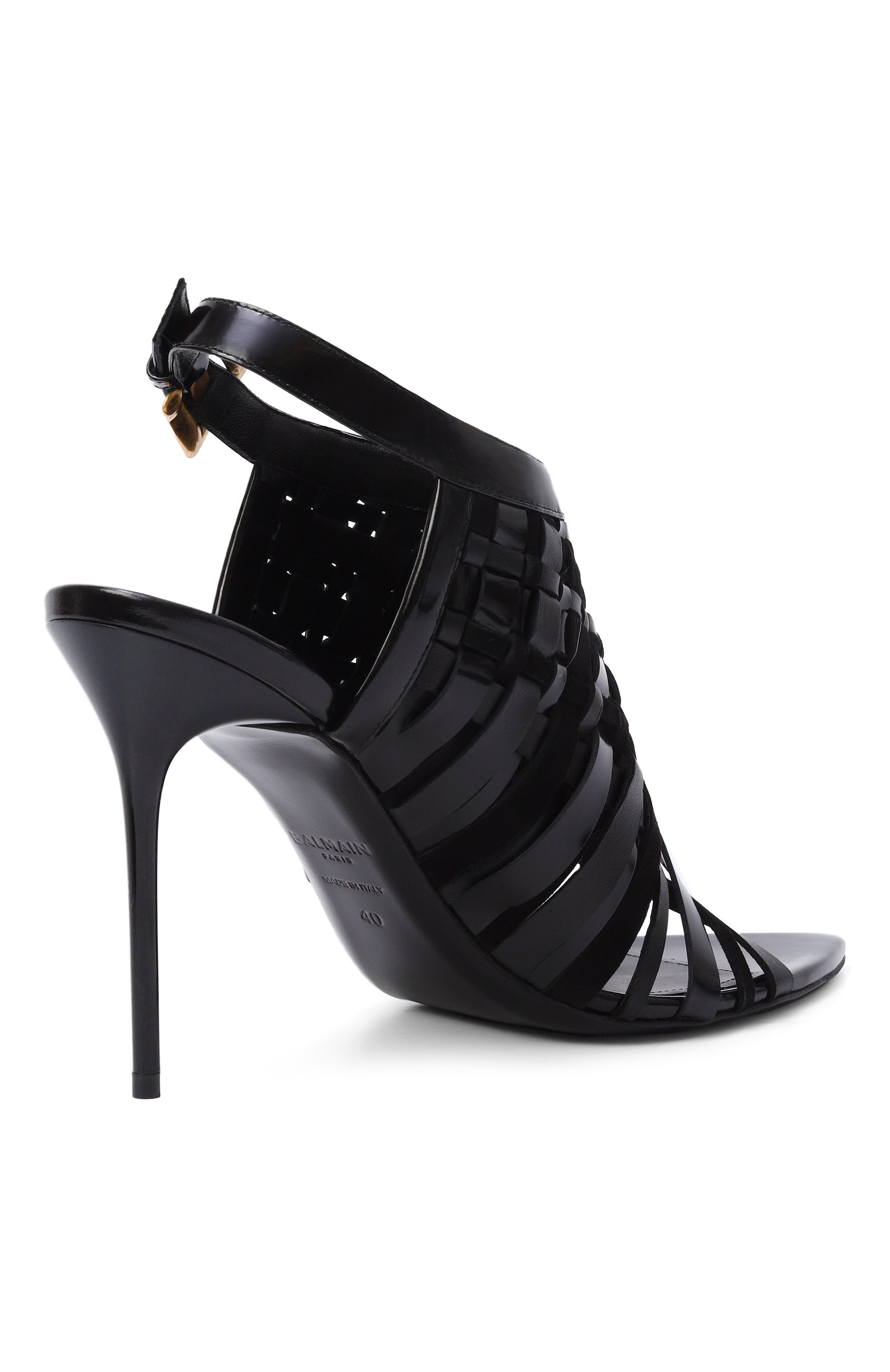 Кожаные босоножки BALMAIN, арт. GN1UH194/LMXK, фото 5