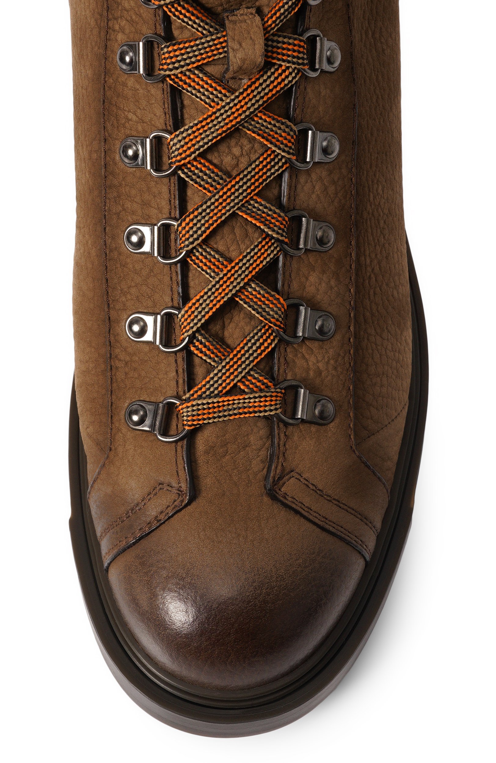 Кожаные ботинки SANTONI коричневого цвета по цене 114000 руб., арт. MGSG18190DARZEMW, фото 5 Кожаные ботинки SANTONI, арт. MGSG18190DARZEMW, фото 5
