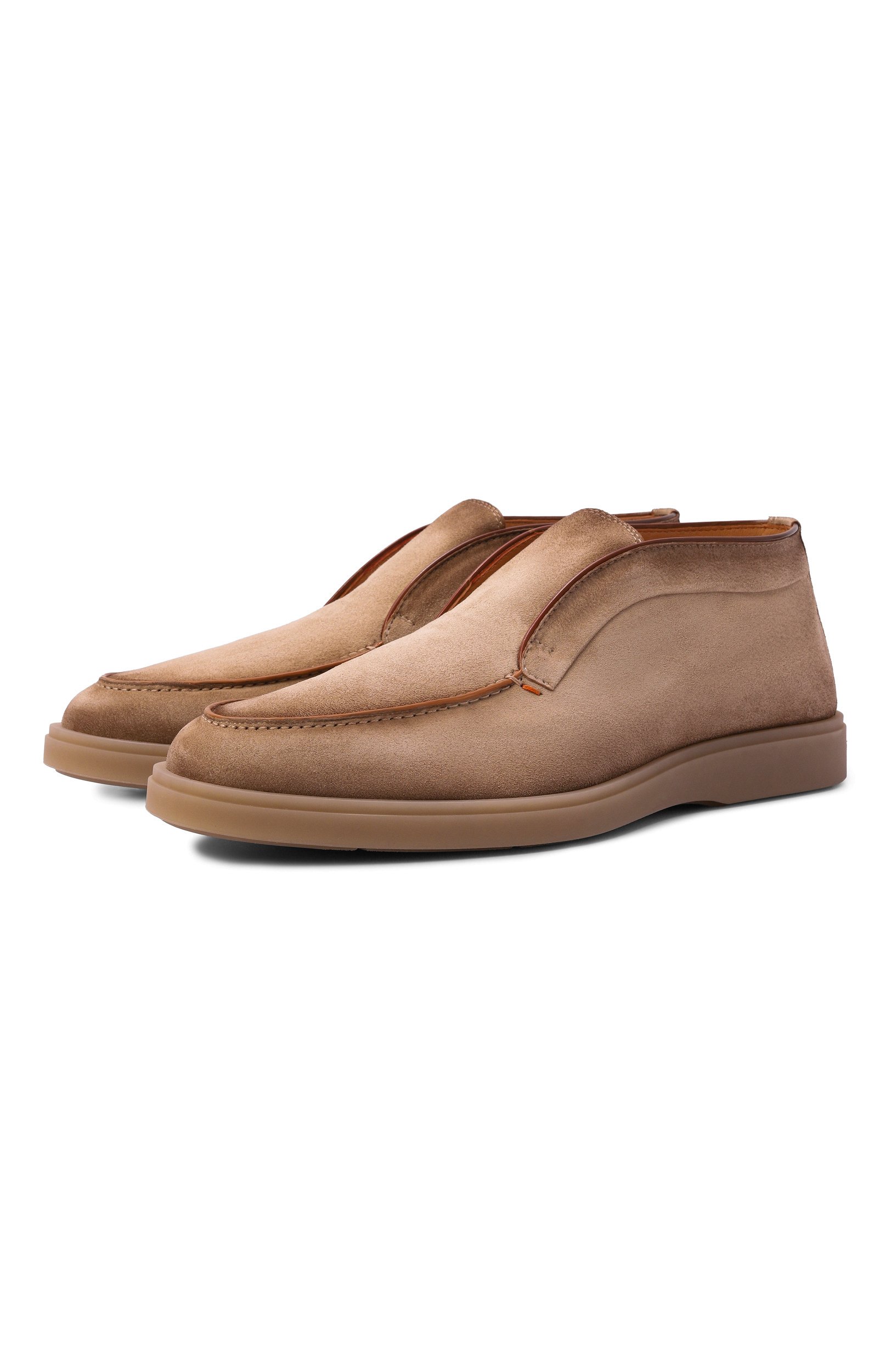 Замшевые ботинки detroit SANTONI бежевого цвета по цене 93150 руб., арт. MGDG17823SASKEAA, фото 1 Замшевые ботинки detroit SANTONI, арт. MGDG17823SASKEAA, фото 1