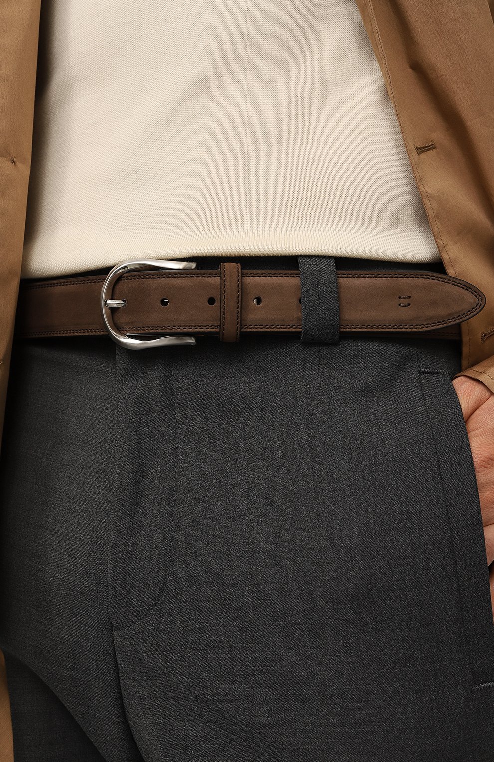 Замшевый ремень CORNELIANI, арт. 92V320-3820851, фото 2