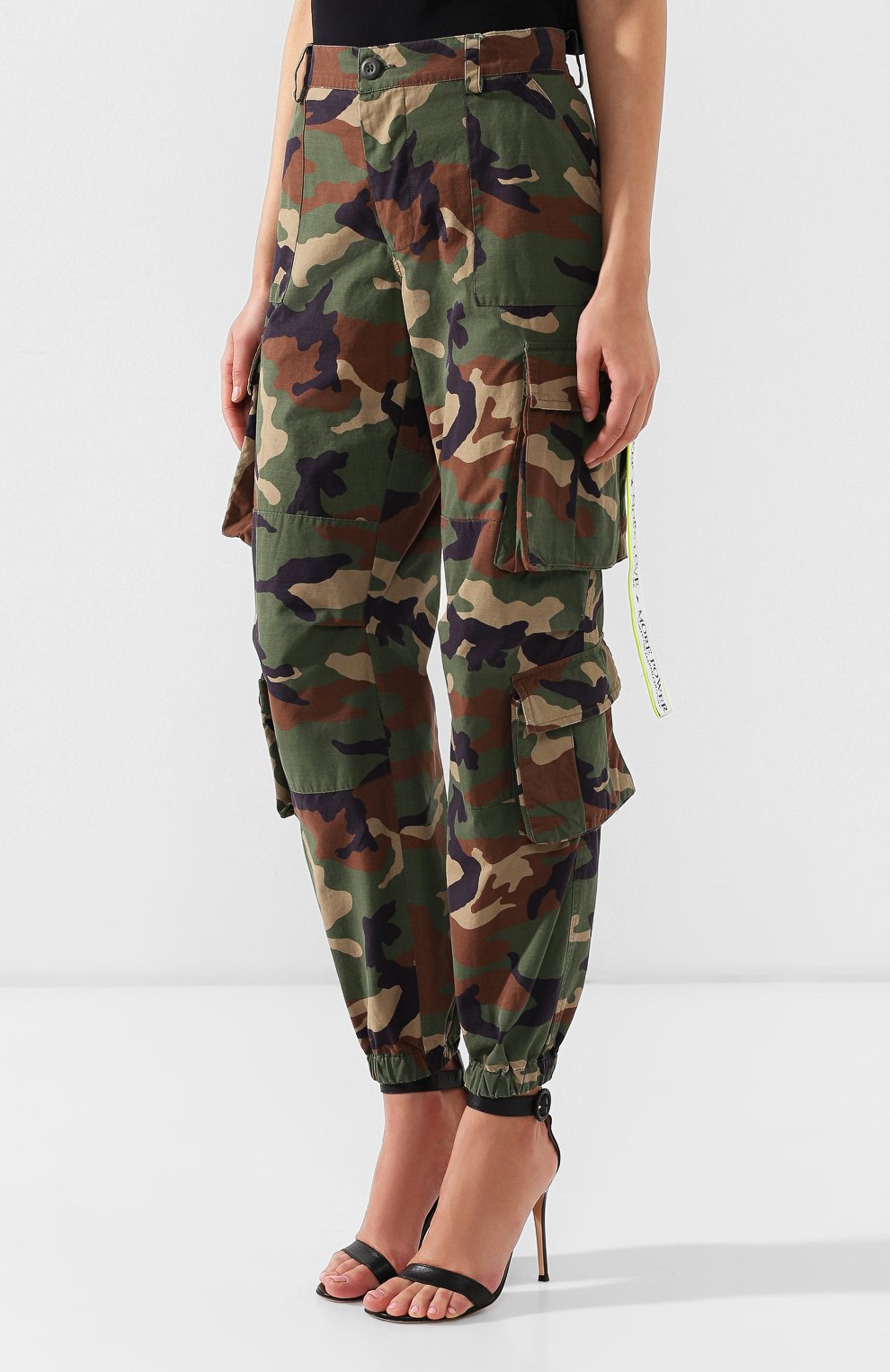 Хлопковые джоггеры FORTE DEI MARMI COUTURE хаки цвета по цене 29650 руб., арт. FDMC SS19 6342, фото 3 Хлопковые джоггеры FORTE DEI MARMI COUTURE, арт. FDMC SS19 6342, фото 3