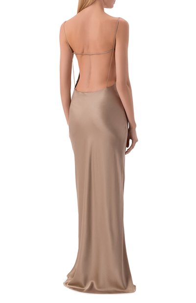 Атласное платье SAINT LAURENT, арт. 838025/Y7G27, фото 3