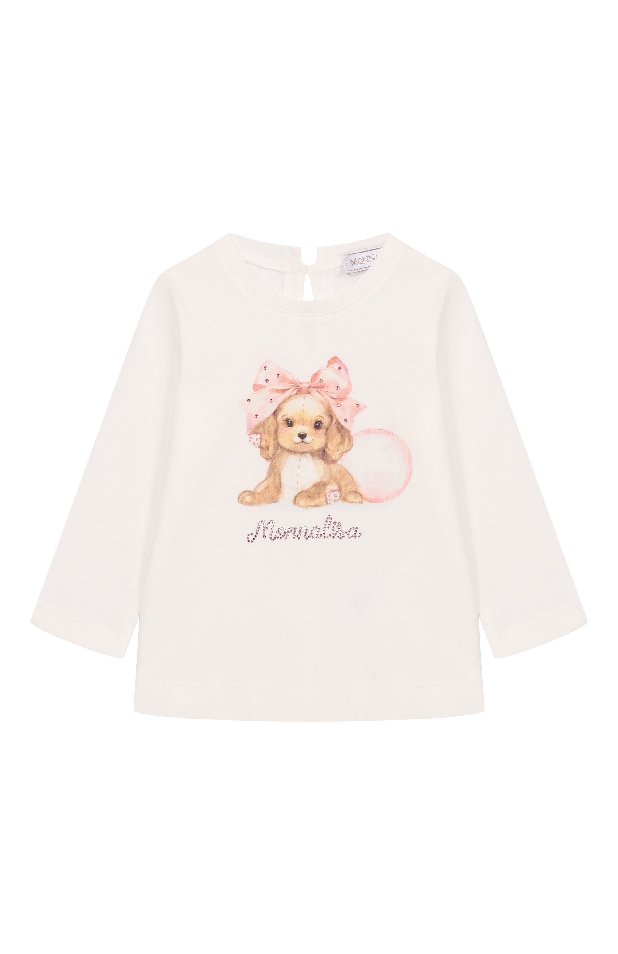 Хлопковый лонгслив MONNALISA, арт. 39F605, фото 1